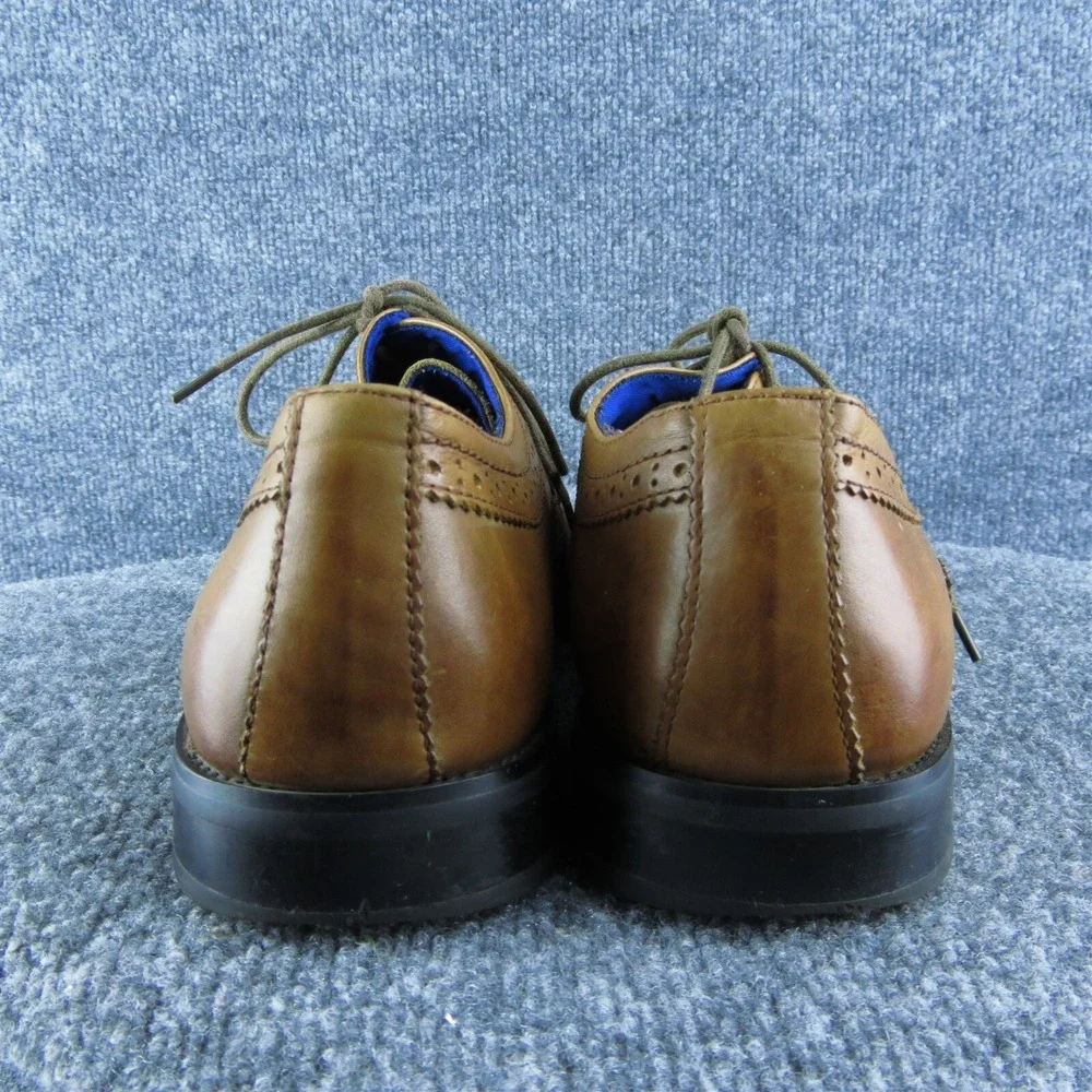 Bar III Royale Wingtip Men Brogues Shoes Size 10 Medium‎ Brown Leather Lace Up